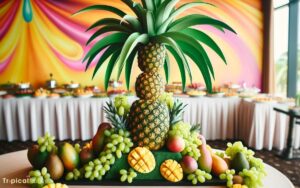 How to Make a Pineapple Palm Tree Tropical Fruit Display