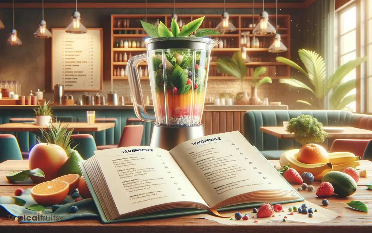 Tropical Smoothies Menu Transparency