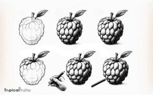 How to Draw Custard Apple? 4 Easy Steps!