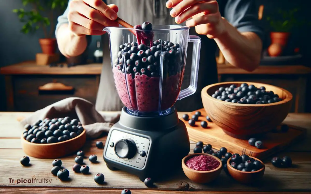 Step Blending the Acai Berries