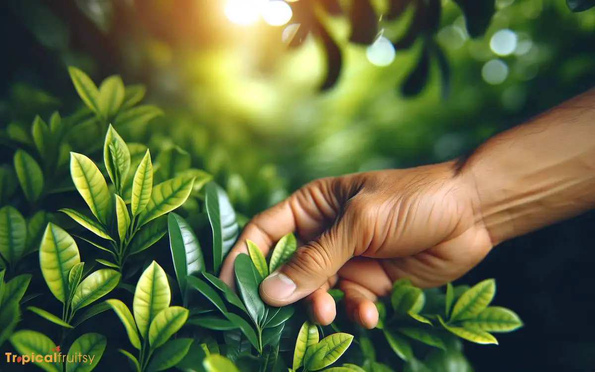 Step Identifying Fresh Ackee Leaves