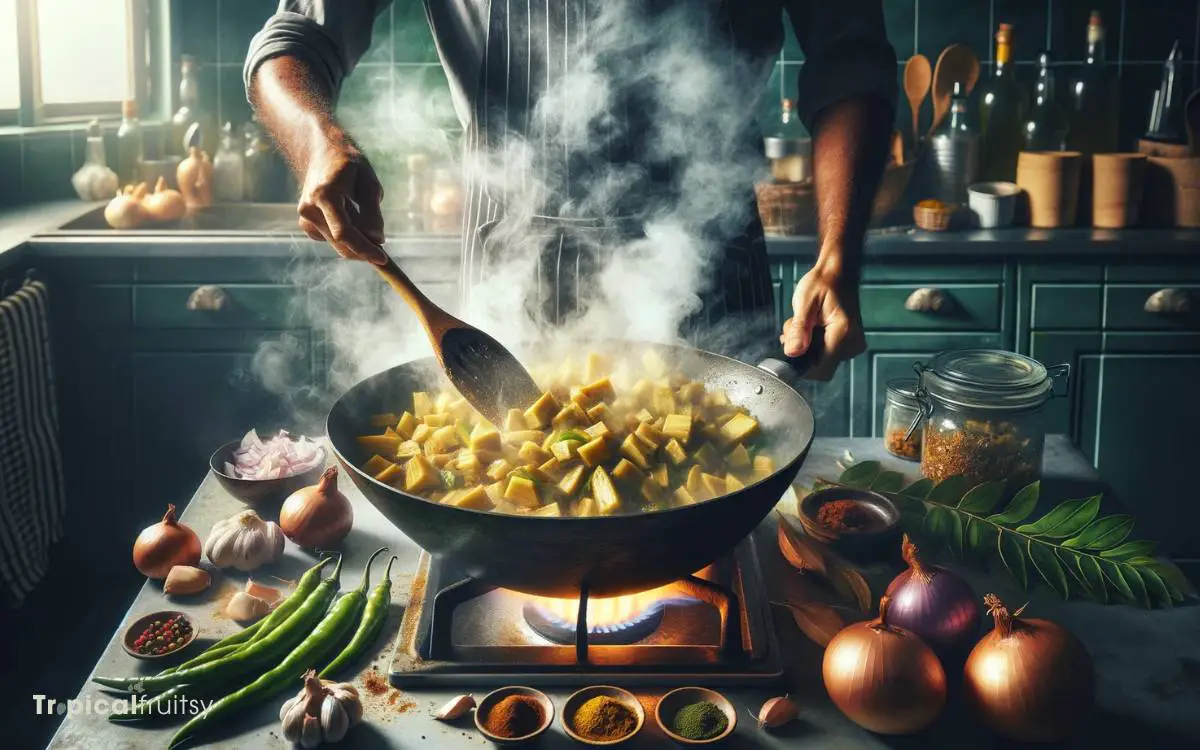 Cooking the Breadfruit