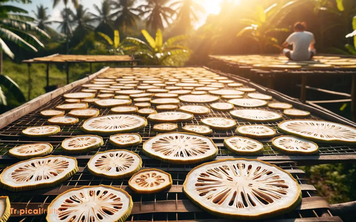 Drying the Breadfruit Slices