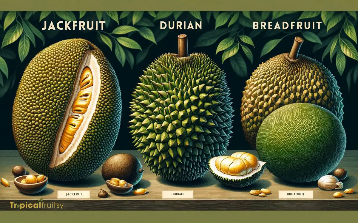 Jackfruit vs Durian vs Breadfruit