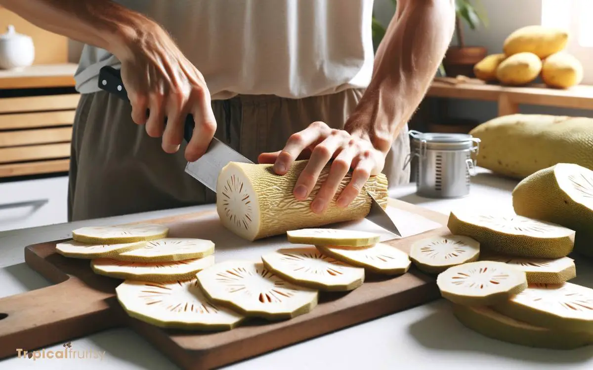 Preparing Breadfruit for Drying