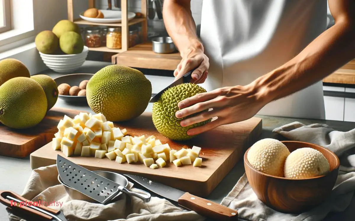 Preparing the Breadfruit