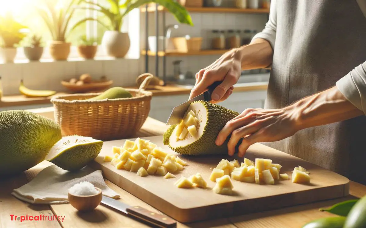 Preparing the Breadfruit