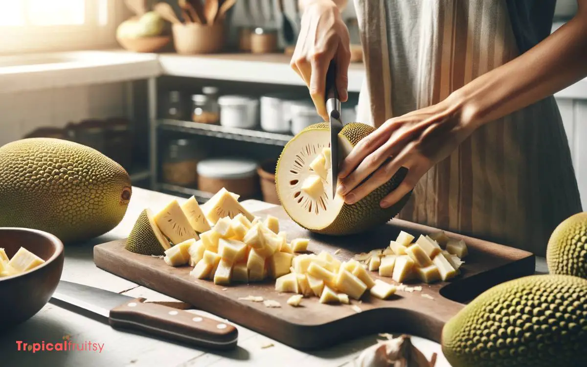 Preparing the Breadfruit