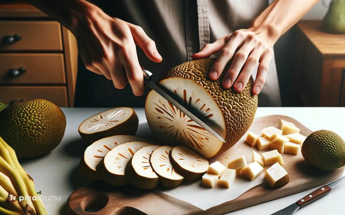 Preparing the Breadfruit