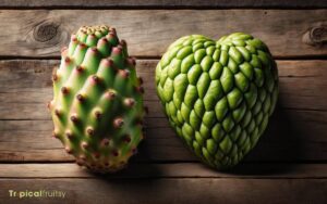 Compare a Prickly Pear with a Cherimoya