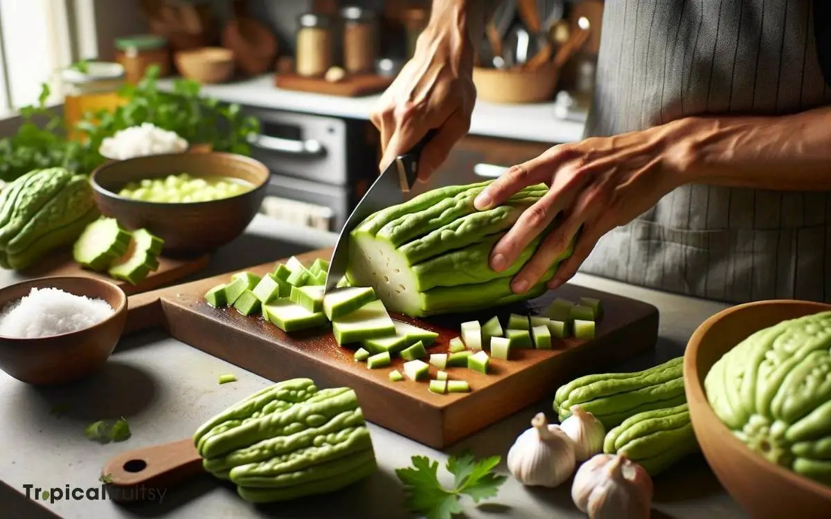 How to Cut Chayote for Caldo