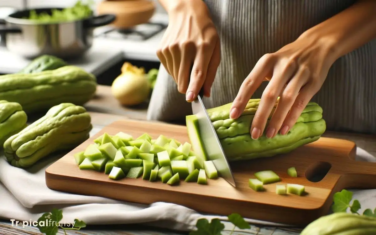 How to Cut Chayote for Tinola