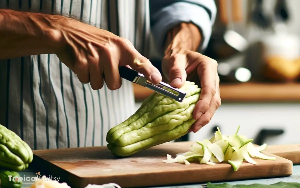 How to Peel a Chayote