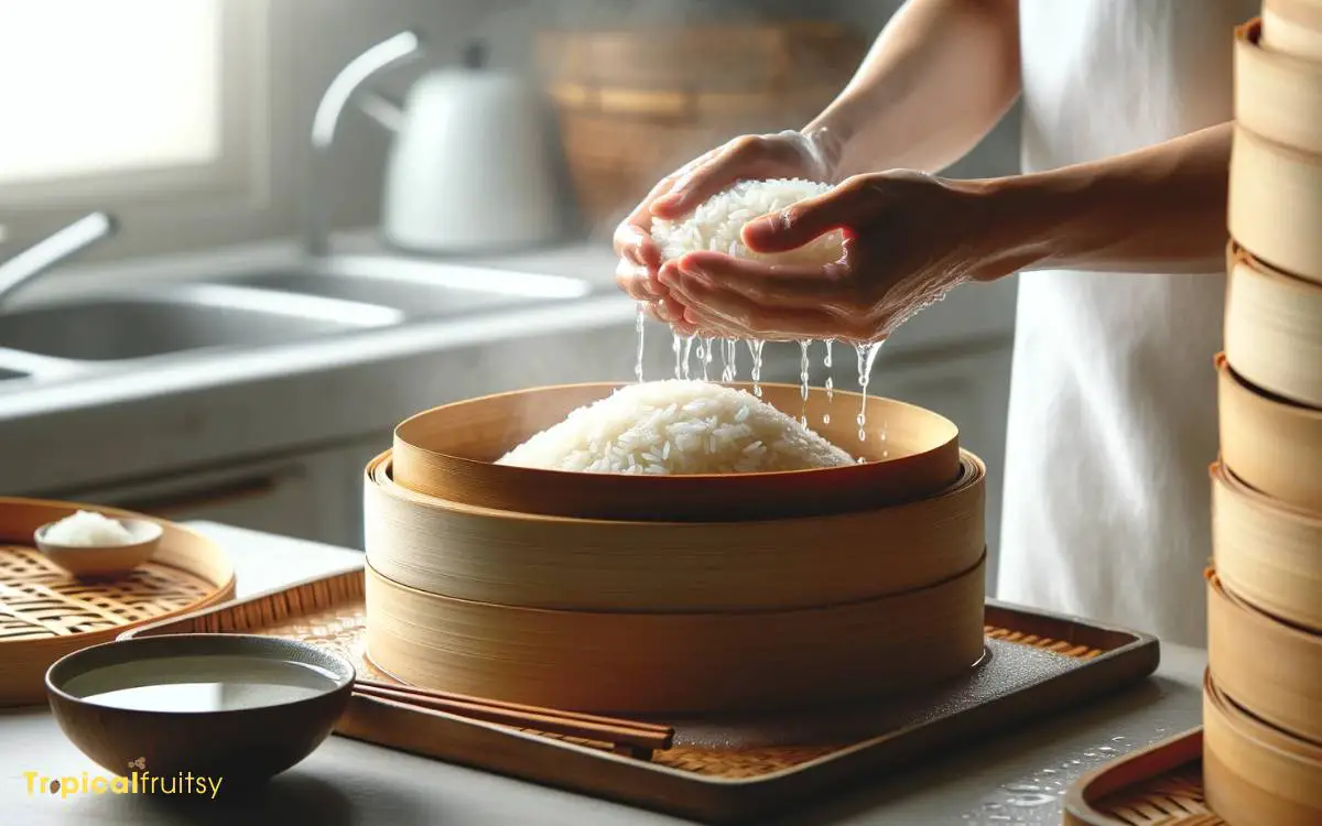 Preparing the Sticky Rice